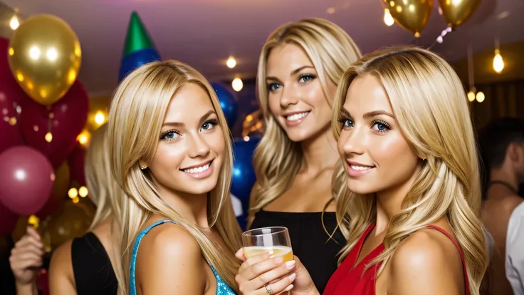 blond girl on a party