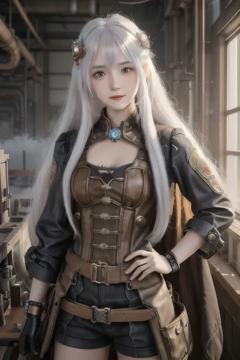((best quality)), ((masterpiece)),,((ultra-detailed)), extremely detailed CG, , (an extremely delicate and beautiful), 1girl, solo, ((cute face)),(beautiful detailed eyes), red eyes,white hair, shiny hair, colored inner hair,Ice rose,Ice hair ornaments,ado...