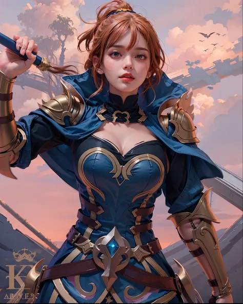 a close up of a girl , ginger hair , big booobs ,  shadowbringers cinematic, 4 k detail fantasy, a beautiful fantasy empress, game cg, xianxia fantasy, xianxia hero, 2. 5 d cgi anime fantasy artwork, cinematic goddess close shot, ruan jia and artgerm, wow ...