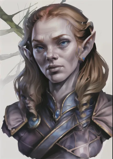 rpp, ginger hair, blue eyes, pale, princess girl elf. Beautiful