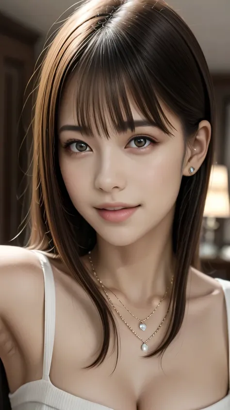 Great quality, masterpiece, High Resolutiupon, One girl, blush, (Captivating smile: 0.8), hair accessory, necklace, jewelry, beauty, upon_body, Tyndall effect, Realistic, Shadow Room, Light Edge, Two-tupone Lighting, (Skin with attention to detail: 1.2), 8...