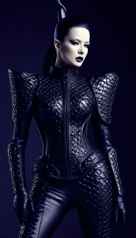 avant-garde and elegant tight combat suit，female warrior，serge lutens is known for his avant-garde elegance。his works continue t...