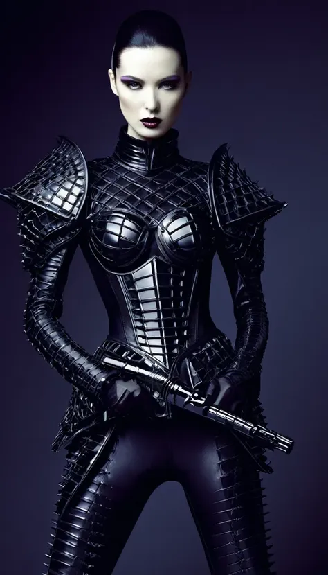 avant-garde and elegant tight combat suit，female warrior，serge lutens is known for his avant-garde elegance。his works continue t...