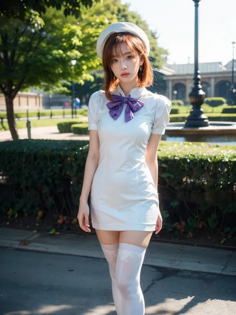 (1 lady), (Best quality at best:1.4), (ultra - detailed), (extremely detailed CG unified 16k), A Beautiful Woman with Perfect Figure: 1.4, Sharp Focus: 1.2, purple hair, very detailed, High-definition RAW color photo, professional photoshooting, amazing fa...