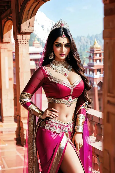 high quality, super sexy princess costume,large breasts, indian super model,in the heavenly palace