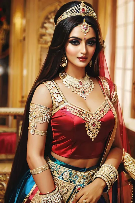 high quality, super sexy princess costume,large breasts, indian super model,in the heavenly Palace
