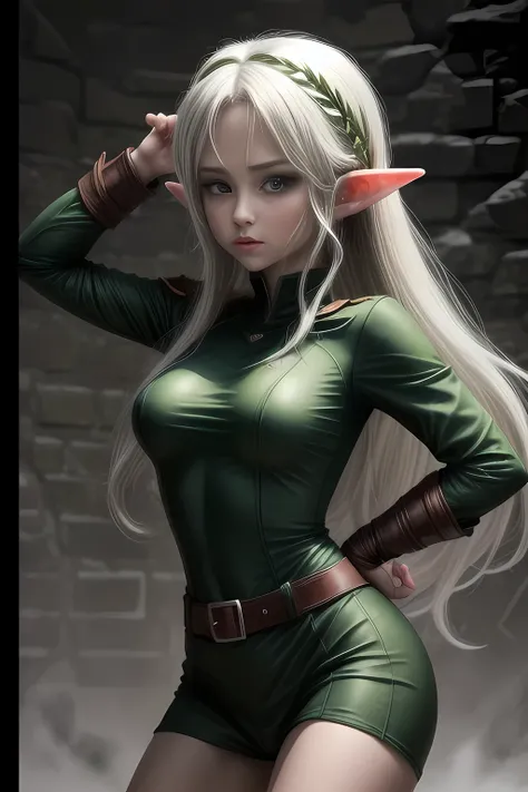 Elf in tight combat uniform