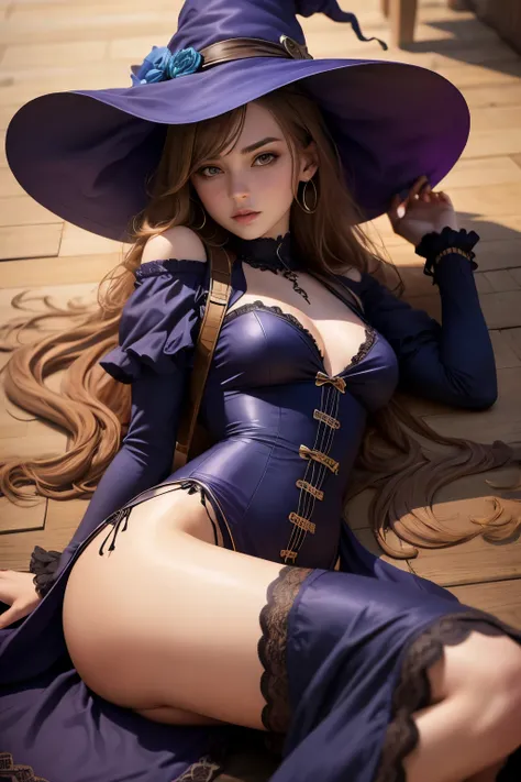 Witch teen woman laying on the side