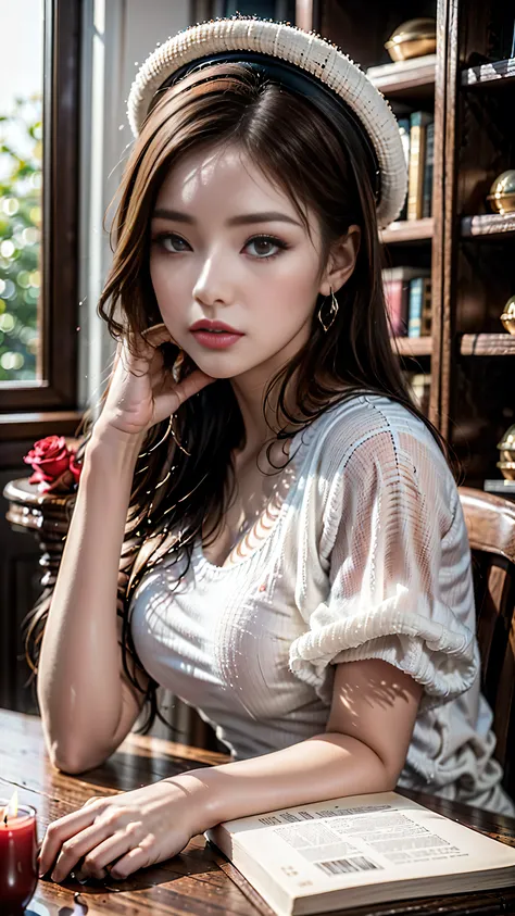 (最high quality, 8k, tabletop, ultra hd), (photorealistic), , (sharp focus), ((highest resolution)), ((1 girl: 1.3)) 20 years old...