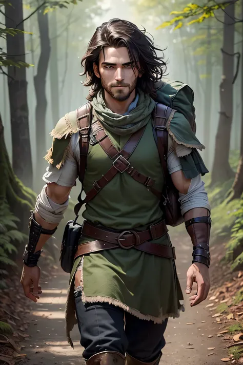 A protagonist with a rugged charm and piercing eyes that reflect determination, Lysander Stormborne carries an air of quiet strength. His tousled, dark hair frames a face marked by the passage of trials, yet his smile holds a glimmer of hope. Clad in worn ...