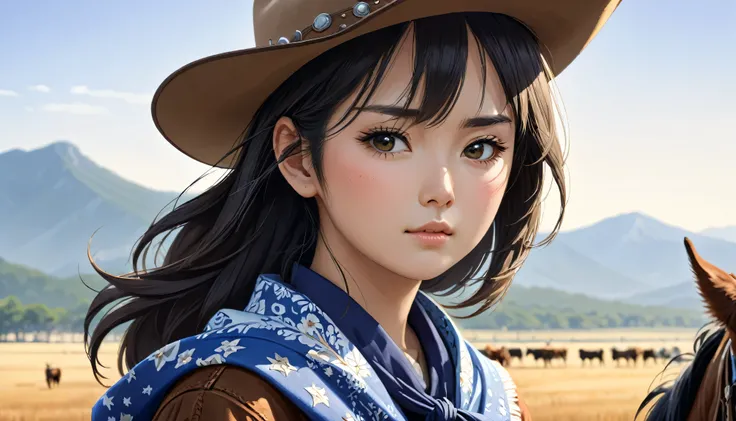 One girl, alone, Chizuru, See more KatsumiStyle, High resolution, High resolution, (((highest quality, masterpiece))), Ultra-detailed illustrations, [Highly detailed face], (Cowboy Shot)