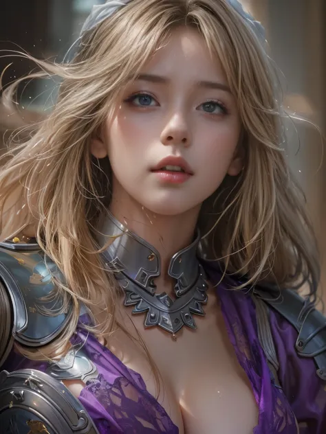 IU1, Serious expression, Model shooting style, (Highly detailed CG Unity 8k wallpaper), Full body photos of the most beautiful works of art in the world, (Medieval Armor:1.1), Professional, majestic oil painting by Ed Blinky, Atey Gailan, Studio Ghibli, Je...