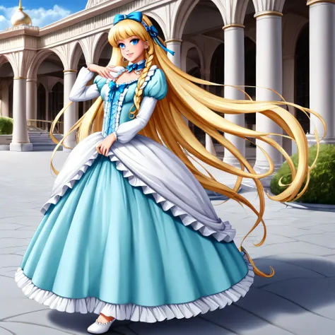 ,highest quality, masterpiece, highest resolution, artwork, 3K realistic photos,,((10 year old little girls)),Super detailed baby face,both are princesses,Full length ball gown dress with hoop skirt,ruffled yoke collar,Detailed braided ribbon on chest,puff...