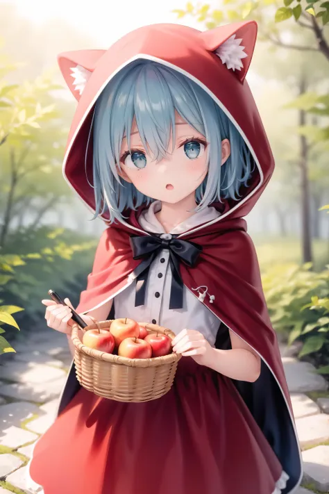 a close up of a person holding a basket of apples