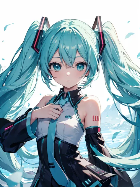 miku hatsune,alta definicion, galaxy landscape,