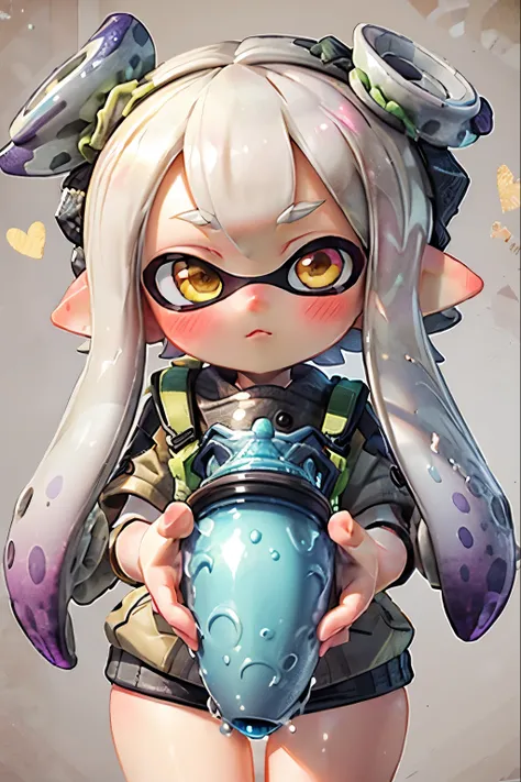 score_9, score_8_superior, score_7_superior, score_6_superior, real anime、3d、splatoon girl, white tentacle hair, golden eyes, lo...