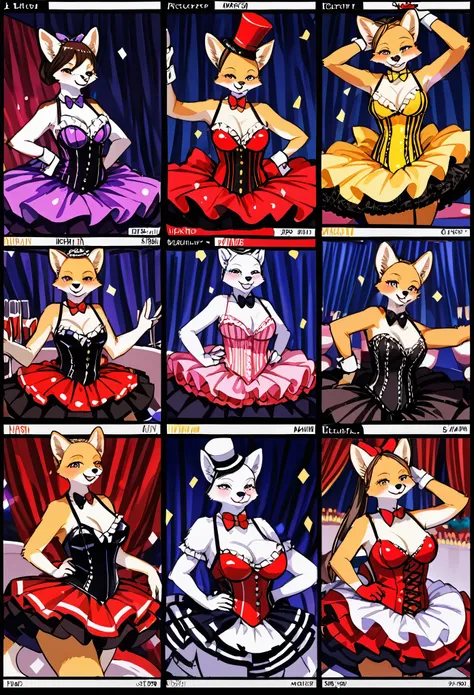 top quality, best quality, High-quality illustrations, masterpiece, super high resolution, detailed background, Burlesque, cabaret, show, absurdres(highly detailed beautiful face and eyes)perfect anatomy, expression, good lighting, cinematic shadow(kemono,...