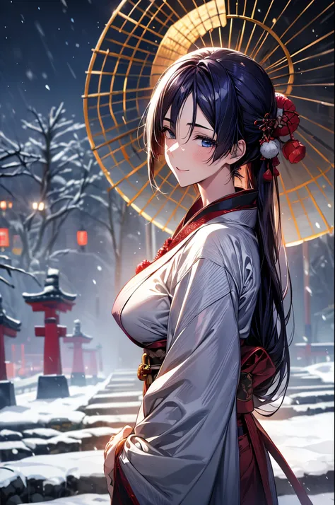(masterpiece, best quality:1.2), (high resolution, 8K RAW photo, photo realistics, clear focus), (natural lighting, textile shading), pov, solo, face focus, 1 matured woman, 34 years old, (milf:1.5), raised sexy, New Years visit, put your hand together, pr...
