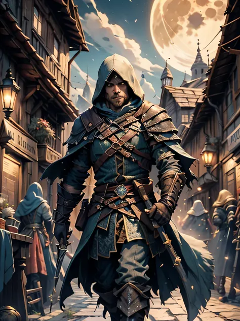 Imagine a scenario reminiscent of Assassins Creed, where a skilled rogue, clad in a dark hooded cloak, prowls the labyrinthine alleys of a bustling city. In the heart of the metropolis lies a grand palace, heavily guarded and brimming with riches. Our rogu...