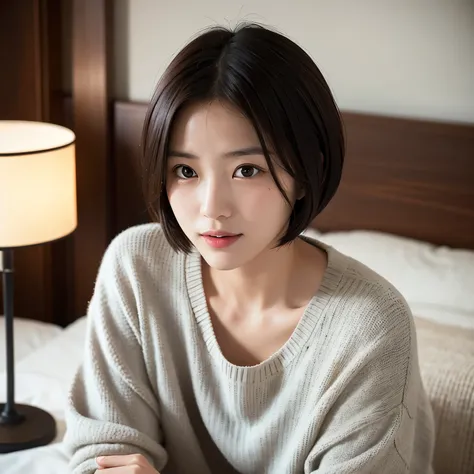 (Extremely Realistic Photos, Concentrated Lighting)、Japanese Woman, 20-year-old, Multiple Facial Expressions, Upper Body, Short Bob Hair,
Shot at Home, Photographed in Natural Light, Casual Clothing, Short Bob Hair, Short Cuts,
Looking Directly into the Ca...