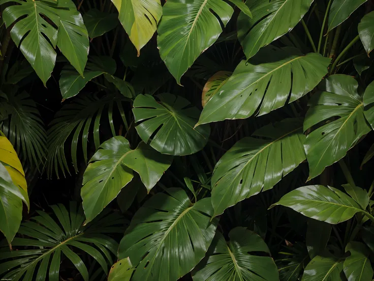 Tropical leaves wallpaper, Tropical Landscape Wallpaper