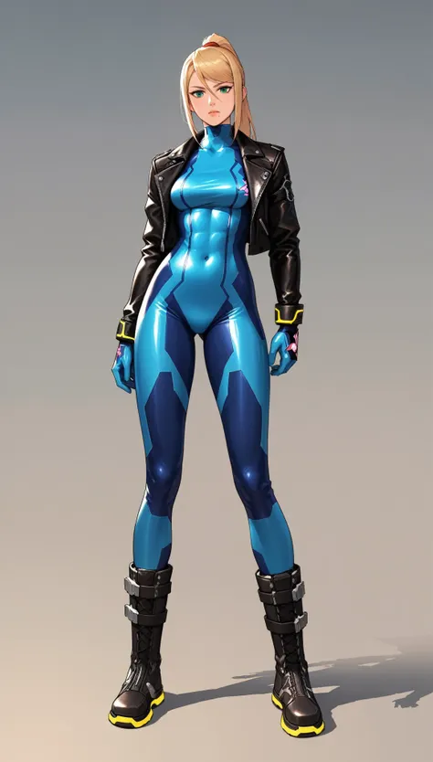 (best quality),female,samus aran,blond hair,green eyes,zero suit,light blue body suit,science fiction,ultra-detailed,sharp focus...