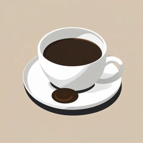  An ultra minimalist illustration of a [coffee] cleverly represented using the word coffee. 