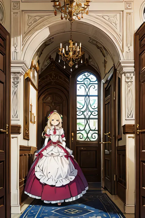 El interior de un lujoso castillo