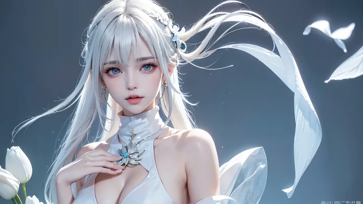 ((Bust up picture))((masterpiece:1.5、8k、Portraiture、Photorealistic and very detailed CG、Very detailed、Particle Effects、Dynamic Effects、Written boundary depth、Cinematic Light、Lens flare、Ray Tracing、Tabletop、Realistic:1.4、超A high resolution:1.2、Realistic、Rea...