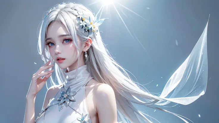 ((Bust up picture))((masterpiece:1.5、8k、Portraiture、Photorealistic and very detailed CG、Very detailed、Particle Effects、Dynamic Effects、Written boundary depth、Cinematic Light、Lens flare、Ray Tracing、Tabletop、Realistic:1.4、超A high resolution:1.2、Realistic、Rea...
