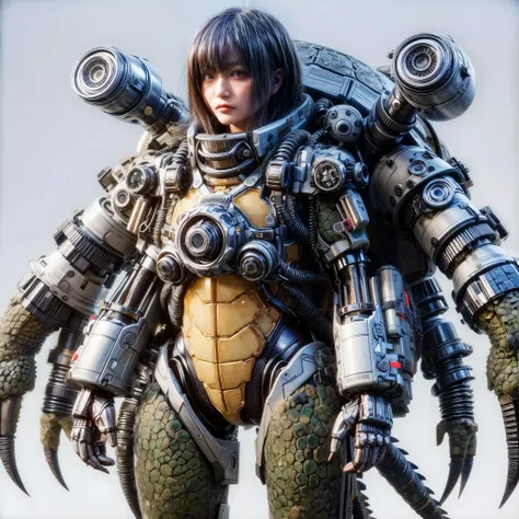 (top-quality:1.2, masterpiece), ultra high res,(Photorealsitic:1.4), (scorpion-like bio animal suit:1.3), heavy weapons,large wings, vivid textures,insect legs, red  hair, glowy skin, fur,japanese girl beautiful face,  ((super realistic intricate details))...