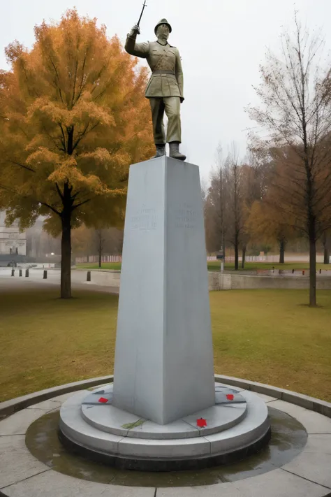 a small monument to the Great Patriotic War in a modern style