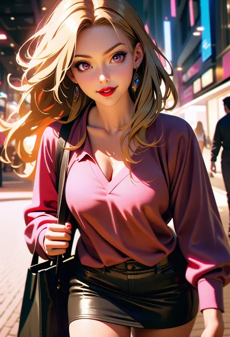 Mean girls, beautiful detailed eyes, beautiful detailed lips, extremely detailed eyes and face, beautiful makeup, long eyelashes, girls so sassy, girls so spunky, blonde long hair, red lips, wavy, sunglasses, earrings, V-neck, long sleeve shirt, feminist, ...