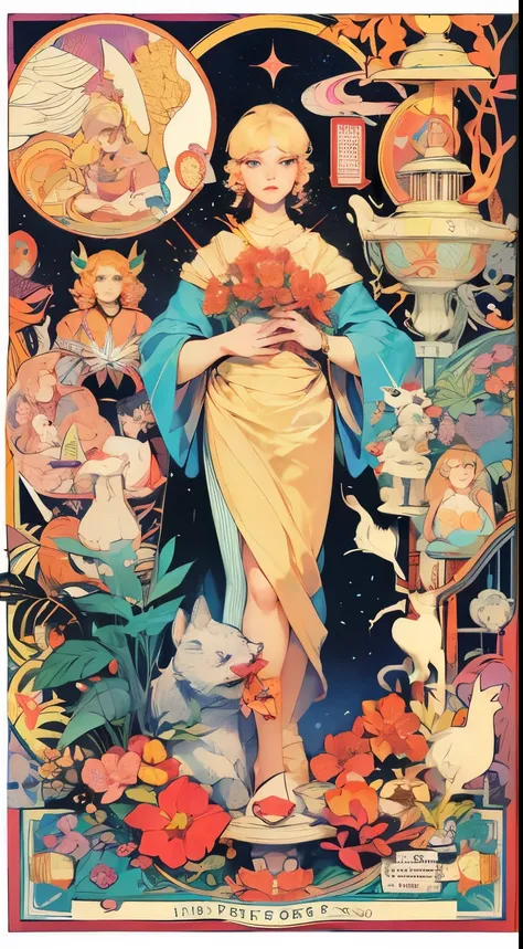 Artwork, Better Quality, woman, Tarot, Baldo, Court Jester, Symbolism, Visual art, Occultism, universal, Vision Casting, philosophy, Iconography, Numerology, Popularity, art, Alphonse Mucha