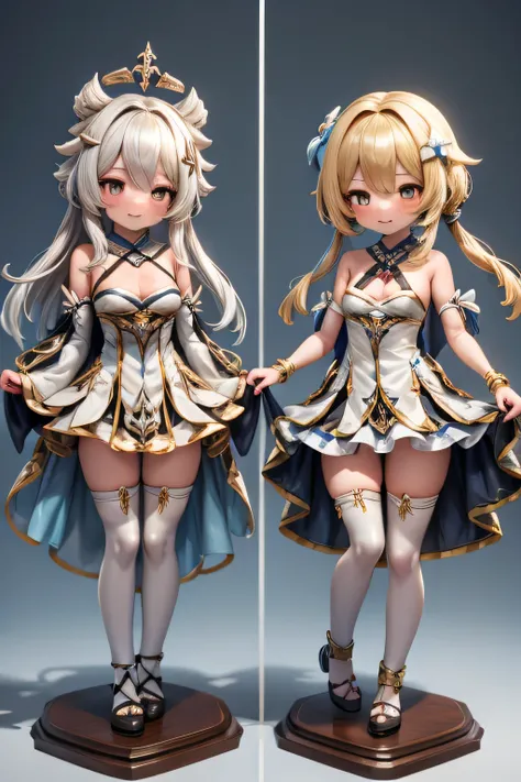 multiple views figurine two girls