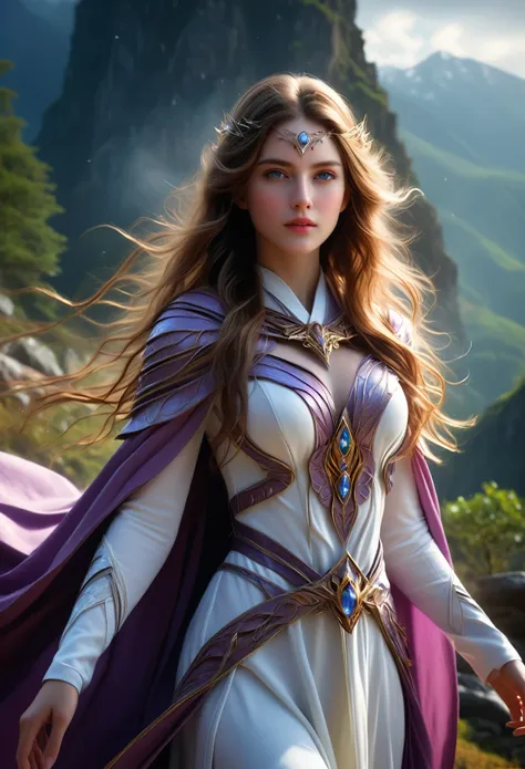 (best quality,4k,8k,highres,masterpiece:1.2),ultra-detailed,(realistic,photorealistic,photo-realistic:1.37), a beautiful young female mage with long flowing hair, elegant robes, and a mystical aura, intricate magical effects, glowing magical energy, detail...