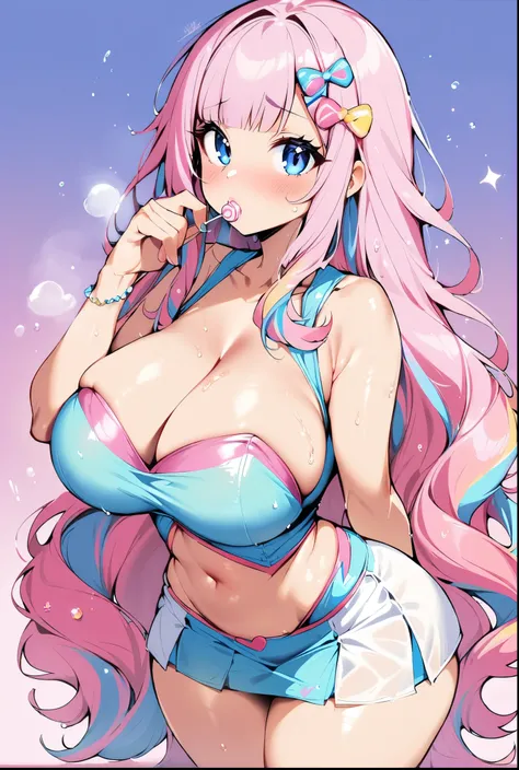 (masterpiece, best quality:1.2), 1girl, solo,standing, 
by by buta99, by chelodoy, by spikedmauler, by cervina7, solo, female, standing, looking at viewer, ((hair, snout), lips, eyelashes, eyeliner, big breasts, cleavage, blue eyes, sexy, long light pink h...