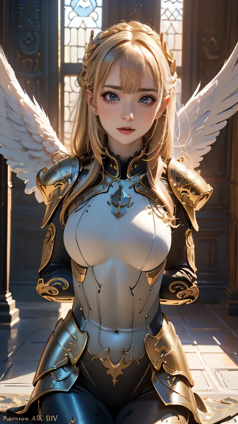 full body,from below,angel armor,(random pose),(Thin type:1.8),(big breasts),(random hairstyle),(Highest image quality,(8k),ultra-realistic,best quality, high quality, high definition, high quality texture,high detail,beautiful detailed,fine detailed,extre...