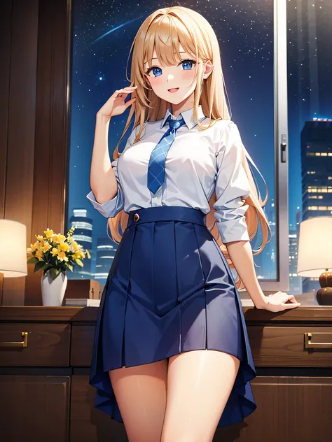 (((1 girl))), masterpiece, highest quality, Ultra-realistic 8k CG, Perfect artwork,office lady,Inside the house,After returning home,((night)),&quot;Thank you for your hard work&quot; she says with a smile