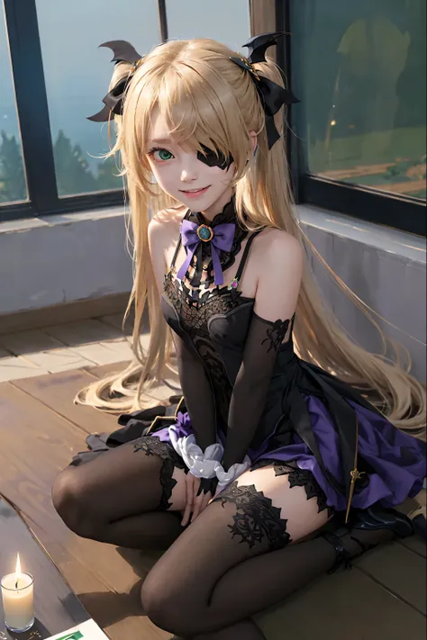 (masterpiece, photorealistic,best quality, extremely detailed CG,beautiful detailed eyes,ultra-detailed,intricate details,from above)(Realistic painting style:1.1), masterpiece, best quality, absurdres, fischl (dunkelnacht sakrament) (genshin impact), gree...