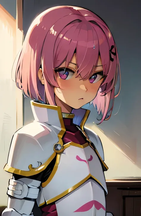 shota,light pink hair,short hair,White Armor