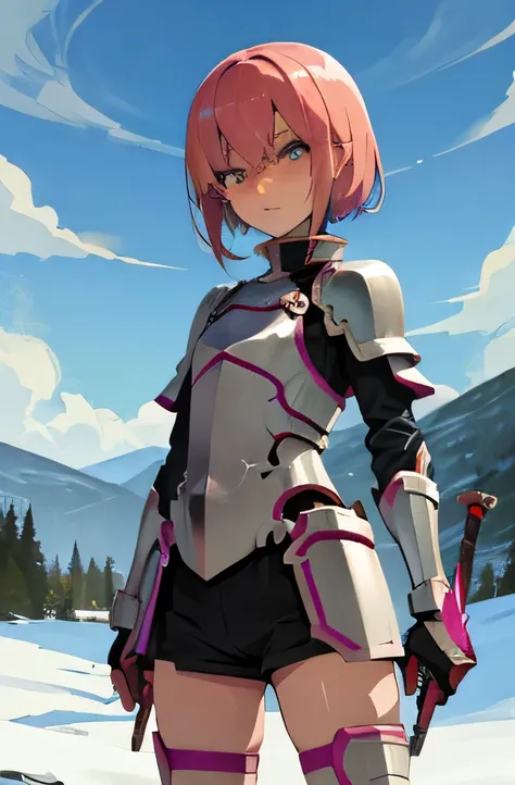 shota,light pink hair,short hair,short,Iron Armor,sword