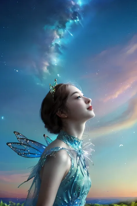 fairy、looking up to the sky、