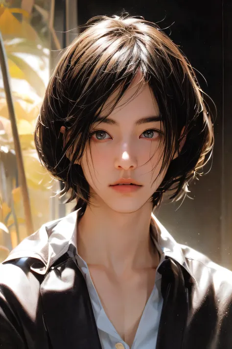 (masterpiece:1.3), ( best quality: 1.4), 
cinematic lighting, 
(1boy), beautiful face, (realistic face), 
beautiful hairstyle, (short hair :1.5),
realistic eyes, beautiful detailed eyes, 
(realistic skin), beautiful skin, 
(blouse), 
absurdres, attractive,...