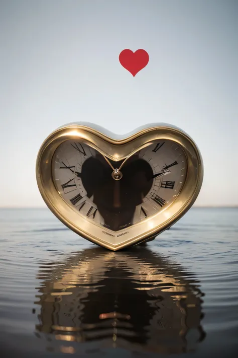 Create an image related to time and heart reflection