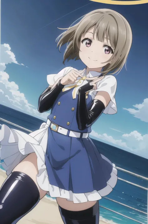 (highest quality, masterpiece:1.2), One girl, alone, cute, View Viewer, , Cowboy Shot
,nakasu kasumi, nijigasaki academy ,smile bad,smile worst,smile evil,evil smile,,shaded face,short hair,two hands,two legs,latex,latex finger,elbow gloves,thighhigh boots...