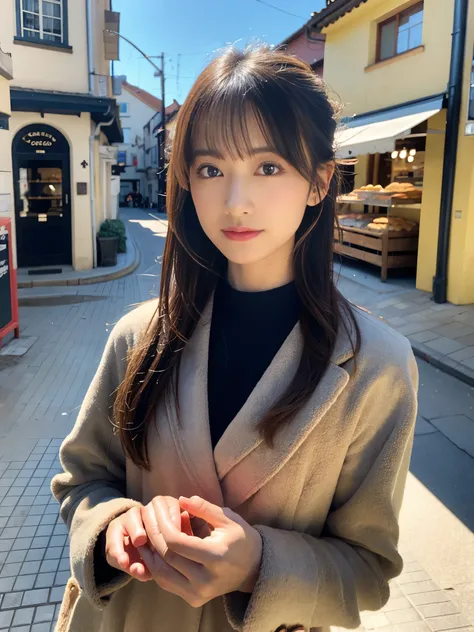  (8k, RAW Photos, highest quality, masterpiece:1.3), (Realistic, photo-Realistic:1.4), (Highly detailed 8k wallpaper), Sharp focus, Written boundary depth,
 Japanese Idols,very cute, (coat:1.3),(Long Hair: 1.3), Upper Body, Highly detailed face and eyes,((...