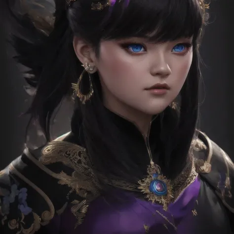 there is a 18 years old in a purple dress holding a dragon, wlop and ross tran, ross tran 8 k, fantasy art style, chengwei pan on artstation, a beautiful fantasy empress, ross tran and wlop, ruan jia and artgerm, the dragon girl portrait, ig model | artger...