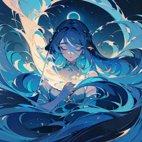 Layla, card, pretty, beautiful, and mesmerizing background, a character in the middle, perfect composition representing a tarot card, the most mesmerizing composition of an artwork, eternally ethereal artwork, (best quality,4k,8k, high res,masterpiece:1.2...