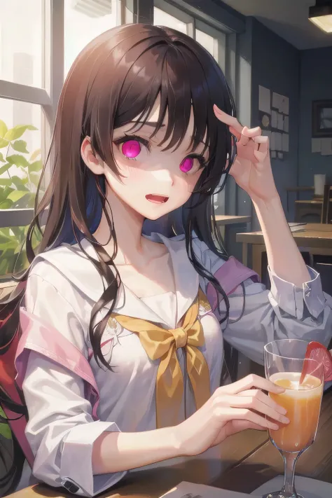 (Tabletop:1.0), (highest quality:1.4), (High resolution:1.2), From the side,Sharp contours,  boyish, highest quality, masterpiece,Glasses,Voice of the Heart,yandere,Browsing Caution,nude,facial,Excessive ,Chest to chest,Upper Body,Ecstasy,saliva,blush,Hete...